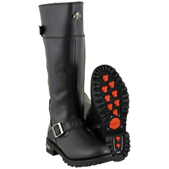 Xelement X93009 Myna Black Performance Knee HighTall Motorcycle Boots, US 6 NEW - Picture 14 of 14